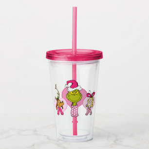 Verre En Acrylique Équipage du Grinch en Portrait de la Saint-Valenti