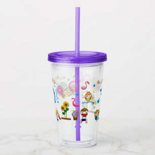 Verre En Acrylique Été d'enfants
