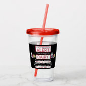 Verre En Acrylique Étiquette Alerte aux allergies pour les aliments l (Dos)