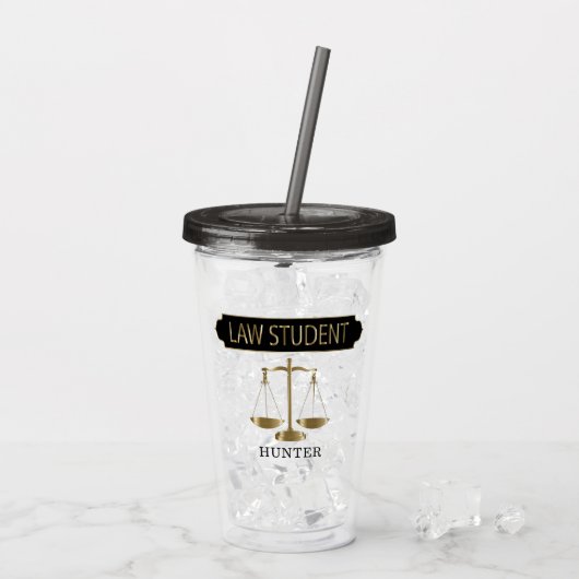 Verre En Acrylique Étudiant en droit - Personnaliser (Dos glace)