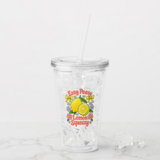 Verre En Acrylique Facile comme un citron – Citrons et Fleurs