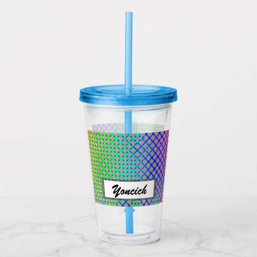 Verre En Acrylique Faded Circle Grid par Kenneth Yoncich (Devant)