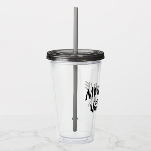 Verre En Acrylique Faire de l'amour pas de la guerre (Droite)