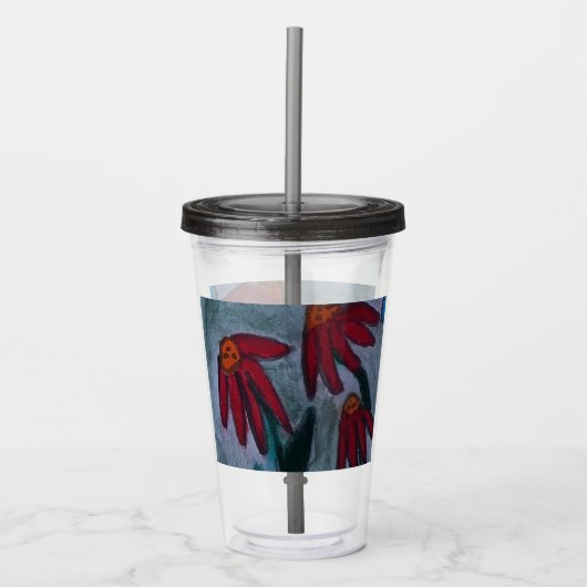 Verre En Acrylique Faisées rouges (Devant)