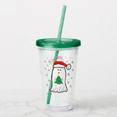 Verre En Acrylique Fantôme avec arbre de Noël (Dos)