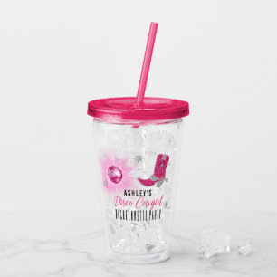 Verre En Acrylique Faux Parties scintillant Disco Rose Cowgirl Bachel