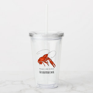 Verre En Acrylique Faveur de fête de mijotée de fruits de mer écrevis
