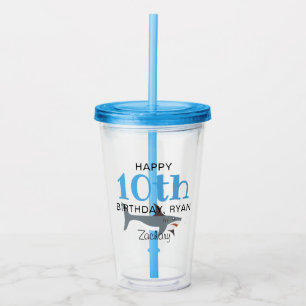 Verre En Acrylique Faveur personnalisée pour l'anniversaire des garço