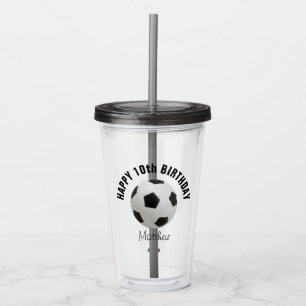 Verre En Acrylique Favor de fête d'anniversaire avec ballon de footba