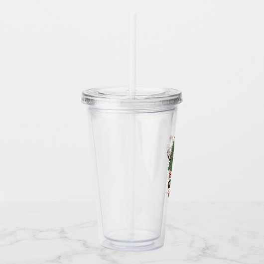 Verre En Acrylique Feelin' Jolly Fêtes de Noël Funny Retro Nom (Droite)