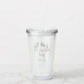 Verre En Acrylique Feuillage personnalisé pour fille de fleurs (Dos)