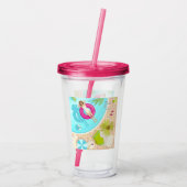 Verre En Acrylique Fille de piscine en bikini plage d'été (Dos)