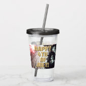 Verre En Acrylique Fireworks 14 4 juillet agitateur acrylique (Dos)