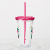 Verre En Acrylique Flamingo rose tropicale/Floride (Droite)