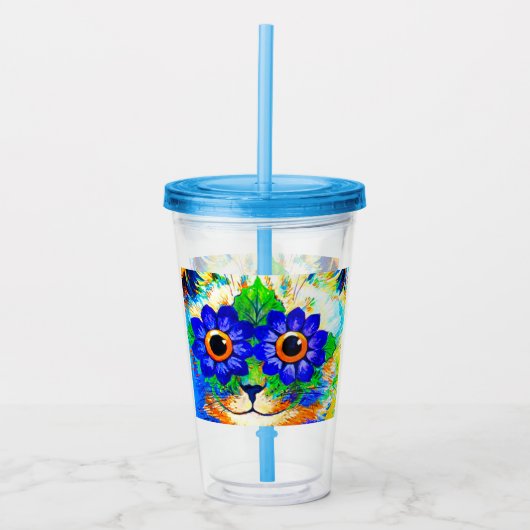 Verre En Acrylique Fleur de chat (Devant)