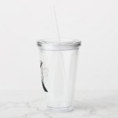 Verre En Acrylique Fleur sauvage d'aquarelle Bridesmaid initial "K" (Gauche)