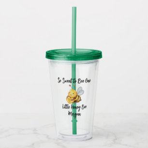 Verre En Acrylique Fleur sauvage So Sweet Bee One 1st Bee Day Anniver
