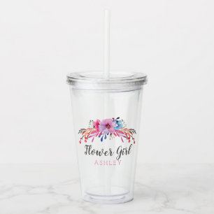 Verre En Acrylique Fleuriste Fleurs Personnalisées