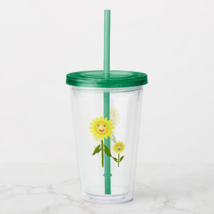 Verre En Acrylique Fleurs de soleil de la fête des mères