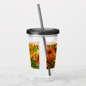 VERRE EN ACRYLIQUE FLEURS RUDBECKIA (Gauche)