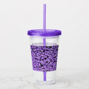 Verre En Acrylique Fleurs violettes