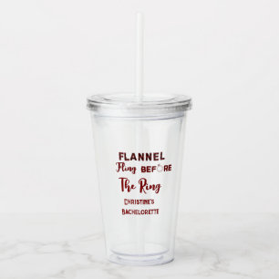 Verre En Acrylique Flingue de flanelle avant l'anneau célibataire d