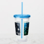 Verre En Acrylique flocon de neige bleu Noël/hiver (Droite)