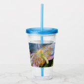 Verre En Acrylique Flore de fleurs de crapaud bleu (Devant)