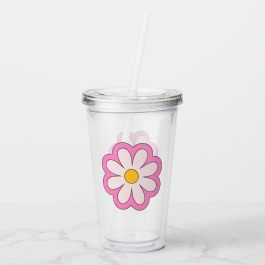 Verre En Acrylique Flower (Dos)