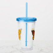 Verre En Acrylique Flower Butterfly with Yellow California Poppy (Droite)