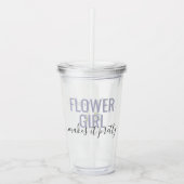 Verre En Acrylique Flower Girl Correspondant Nom de la fête de la mar (Devant)