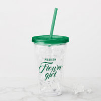 Flower Girl Name Green Script Bridal Mariage Cadea
