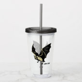 Verre En Acrylique Flying Black Bat Personalized (Devant)