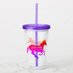 Verre En Acrylique Formule de maths de puissance de licorne