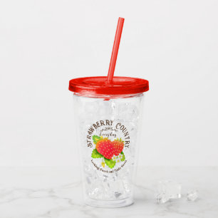 Verre En Acrylique Fraise
