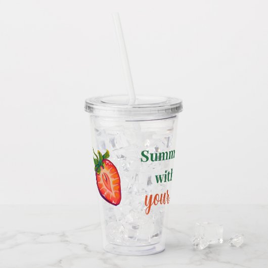 Verre En Acrylique Fraise (Devant glace)