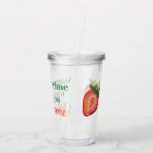 Verre En Acrylique Fraise (Dos)