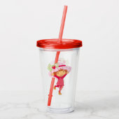 Verre En Acrylique Fraise (Dos)