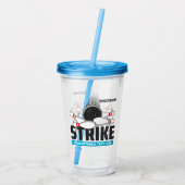 Verre En Acrylique Frappe de bol de nom et de texte personnalisés (Dos)