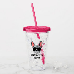 Verre En Acrylique Frenchie Chien Maman Bleu Merle Chien Français