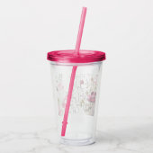 Verre En Acrylique Fruit de l'Esprit rose floral (Dos)