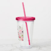 Verre En Acrylique Fruit de l'Esprit rose floral (Gauche)