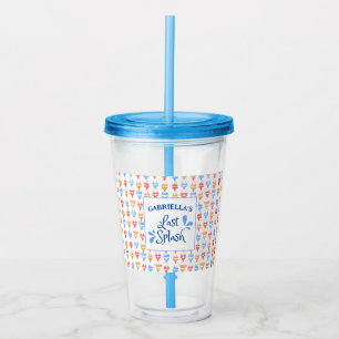 Verre En Acrylique Fun "Dernier Splash" Thème Bachelorette personnali
