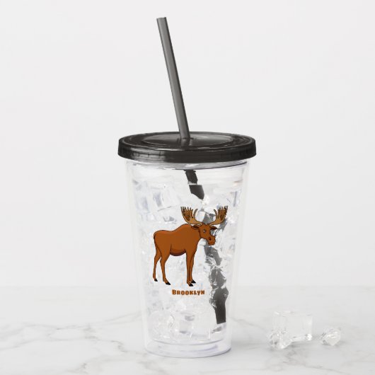 Verre En Acrylique Funny moose (Devant glace)