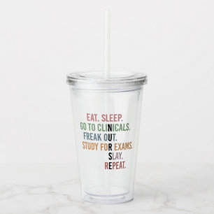 Verre En Acrylique Funny Nursing School Student Future Nurse