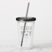 Verre En Acrylique Funny Soccer Maman Tumbler Acrylique (Dos)