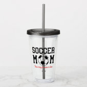 Verre En Acrylique Funny Soccer Maman Tumbler Acrylique (Devant)