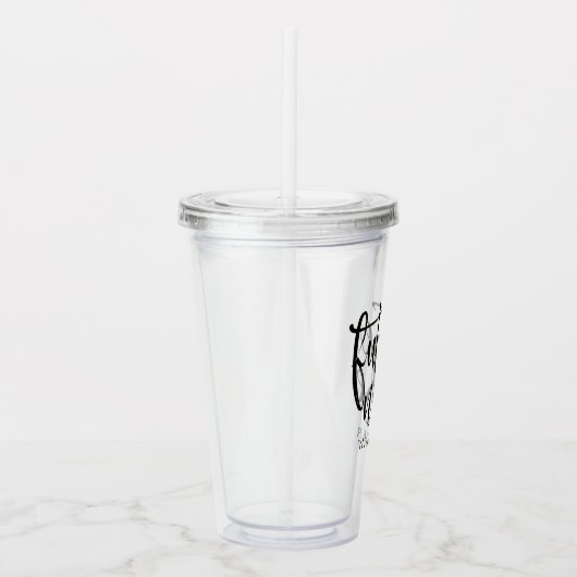 Verre En Acrylique Future infirmière de manuscrit noir (nom) (Droite)