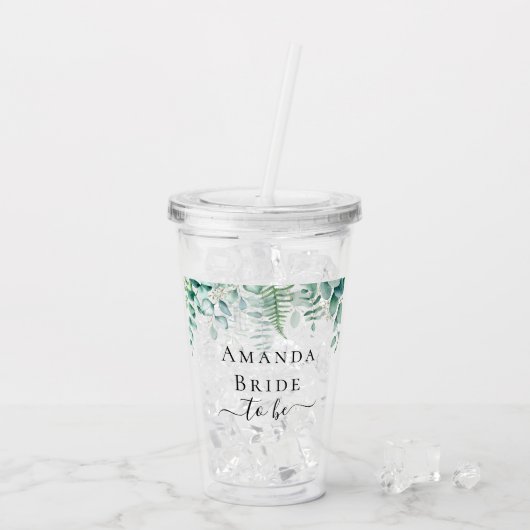 Verre En Acrylique Future mariée eucalyptus verdure fougères forêt (Dos glace)