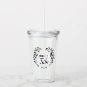 Verre En Acrylique Garden Crest Mariage Mariée Tribe violette